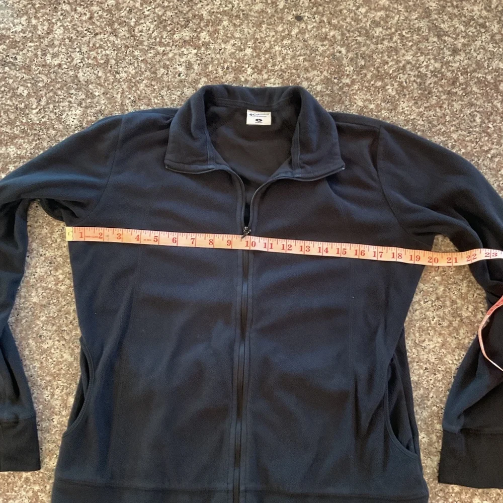 Columbia Lightweight Fleece Jacket full zip size large Black